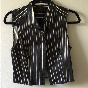 Alice & Olivia cropped button down
